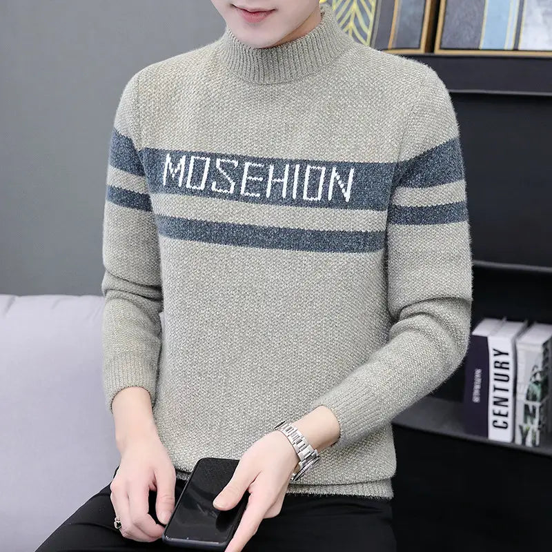 Men’s Thickened Sweater for Autumn and Winter Youth
