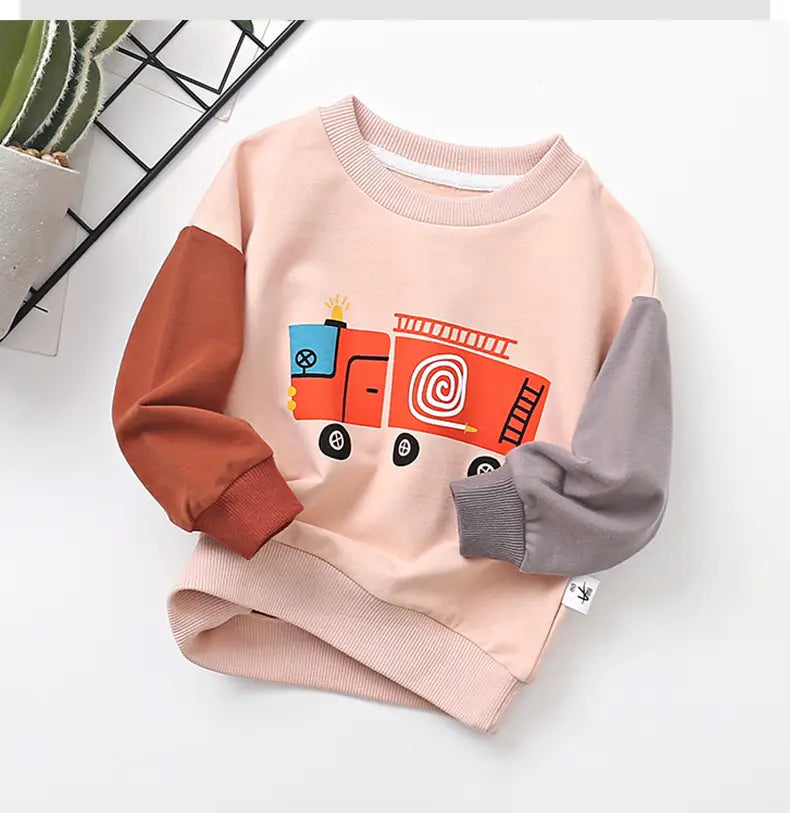 Boys’ Spring Cotton Long Sleeve T-Shirt for Kids
