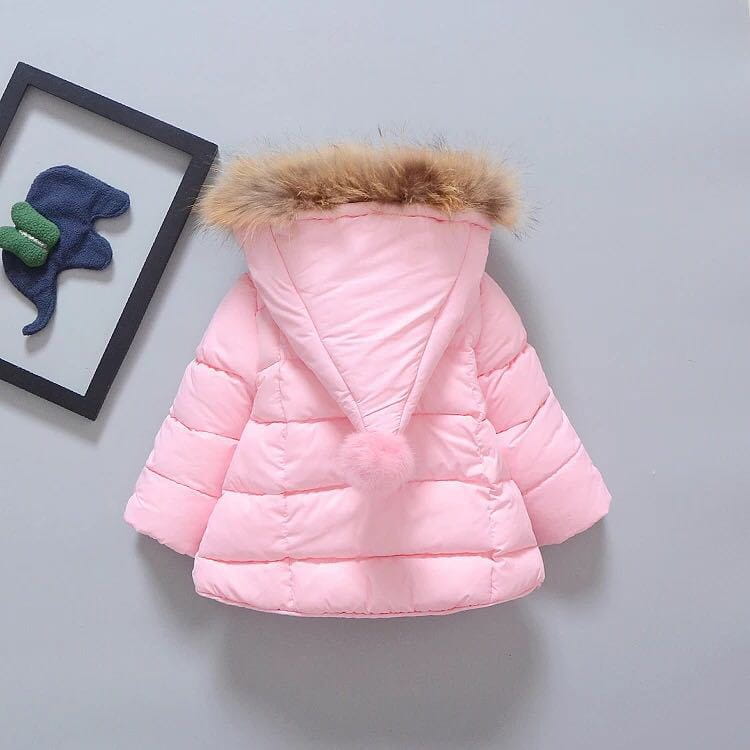 Children’s Thick Cotton Coat with Fur Collar - # BAAA61110024 & GIAA21210062