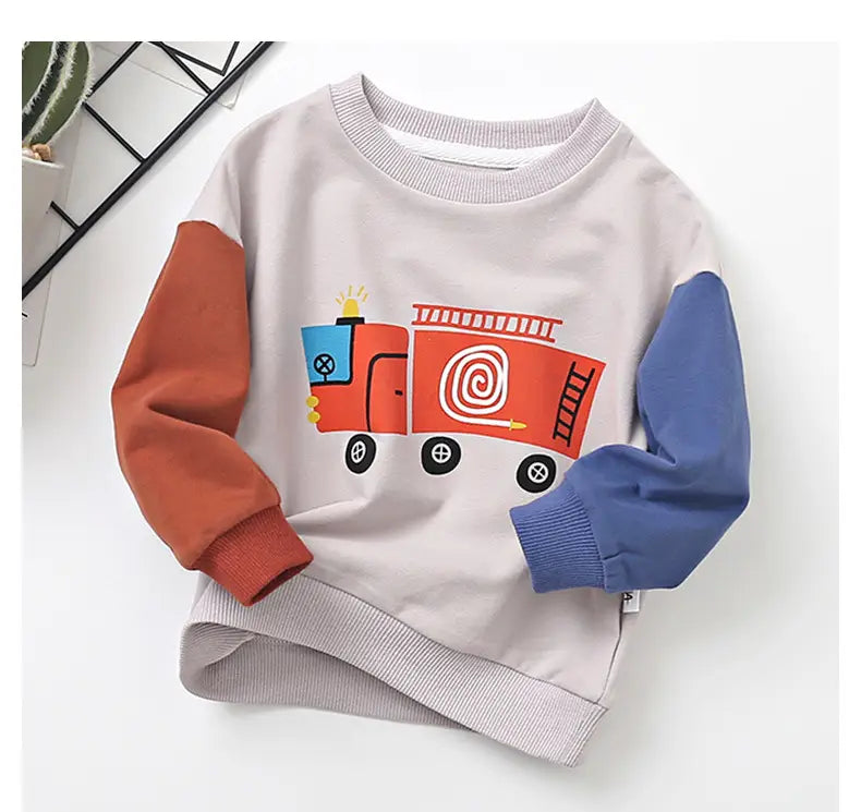 Boys’ Spring Cotton Long Sleeve T-Shirt for Kids