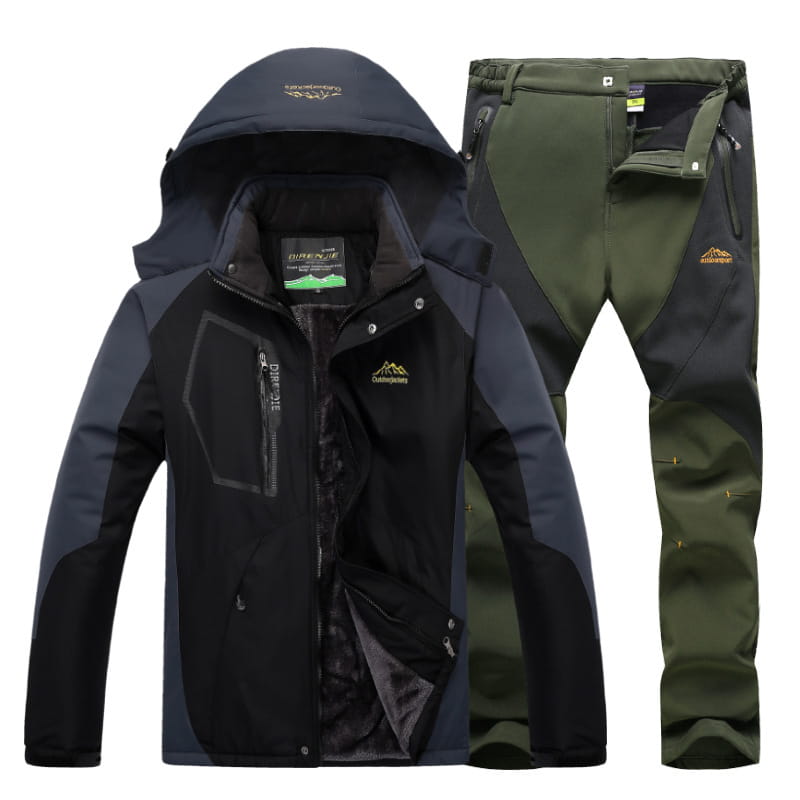 Men’s Winter Waterproof Fleece Lined Outdoor Jacket Set
