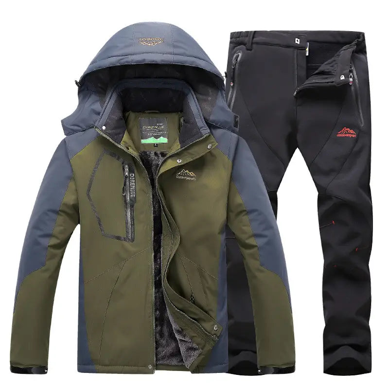 Men’s Winter Waterproof Fleece Lined Outdoor Jacket Set