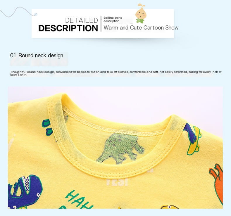 Summer Cartoon Cotton Short Sleeve T-Shirt for Kids