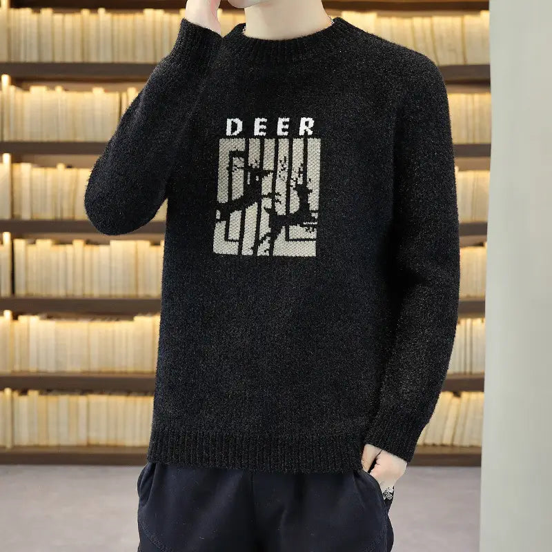 Men’s Thickened Sweater for Autumn and Winter Youth