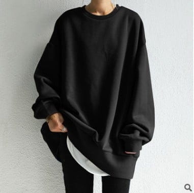 Mid-Length Loose Solid Color Blouse for Women - # WOAA21510025-PRG