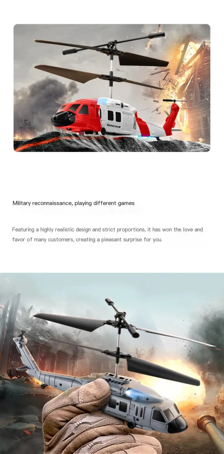 KY205 Black Hawk Helicopter | With Dual Cameras & Obstacle Avoidance - # BAGE81110032-TEENADLT