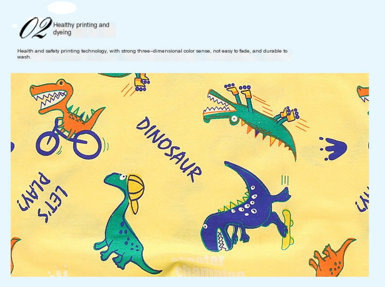 Summer Cartoon Cotton Short Sleeve T-Shirt for Kids