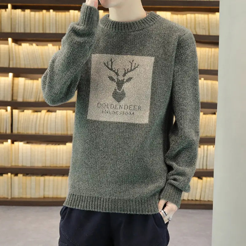Men’s Thickened Sweater for Autumn and Winter Youth