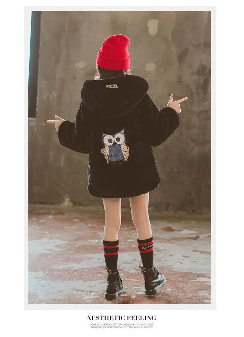 Girls' Faux Fur Coat - Image 10