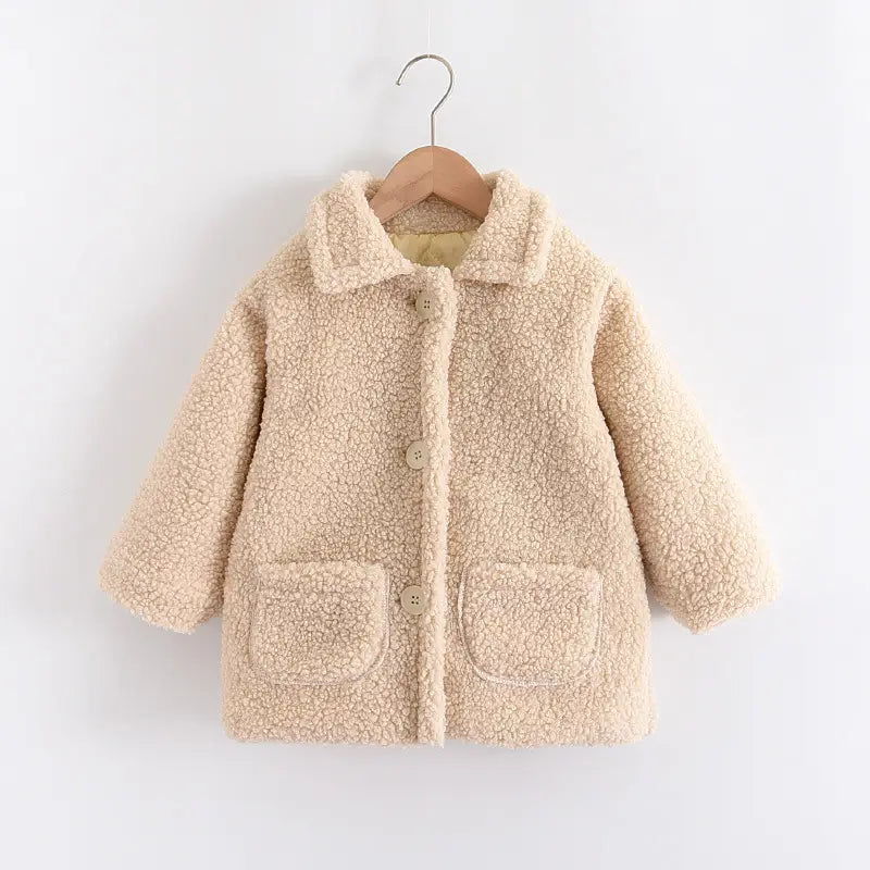 Children’s Thick Lamb Fur Warm Coat