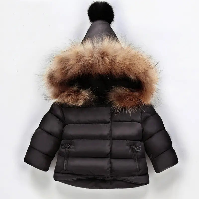 Children’s Thick Cotton Coat with Fur Collar - # BAAA61110024 & GIAA21210062