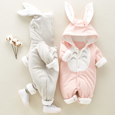 Totoro Cotton Hooded Baby Jumpsuit